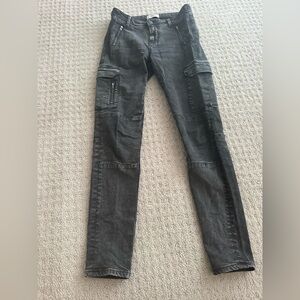 Zara Black Cargo Jeans, US size 2, euro size 36